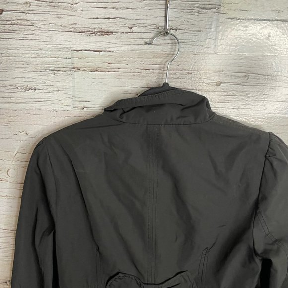 Soia & Kyo Light Jacket Trench Coat Windbreaker Ruffle Short Petite cRop Rain S - Picture 11 of 11